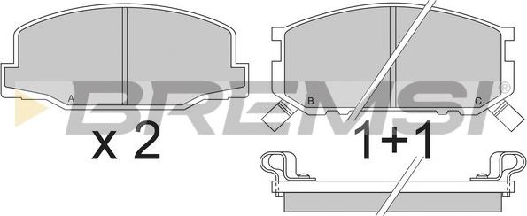 Bremsi BP2272 - Гальмівні колодки, дискові гальма autocars.com.ua