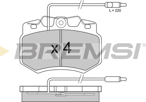 Bremsi BP2276-1 - Гальмівні колодки, дискові гальма autocars.com.ua