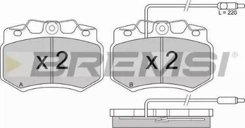 Bremsi BP2276 - Тормозные колодки, дисковые, комплект autodnr.net