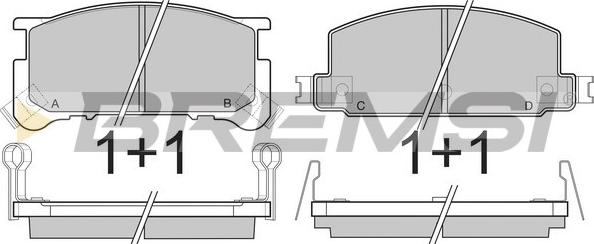 Bremsi BP2285 - Тормозные колодки, дисковые, комплект autodnr.net