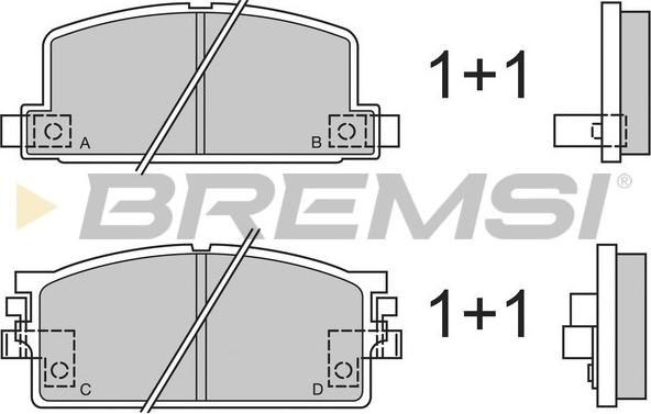 Bremsi BP2294 - Гальмівні колодки, дискові гальма autocars.com.ua