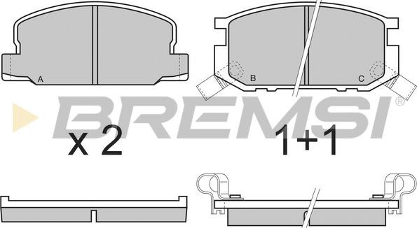 Bremsi BP2308 - Гальмівні колодки, дискові гальма autocars.com.ua