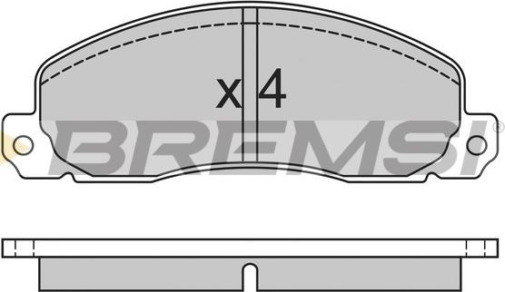 Bremsi BP2312 - Гальмівні колодки, дискові гальма autocars.com.ua