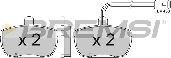 Bremsi BP2315-1 - Тормозные колодки, дисковые, комплект autodnr.net