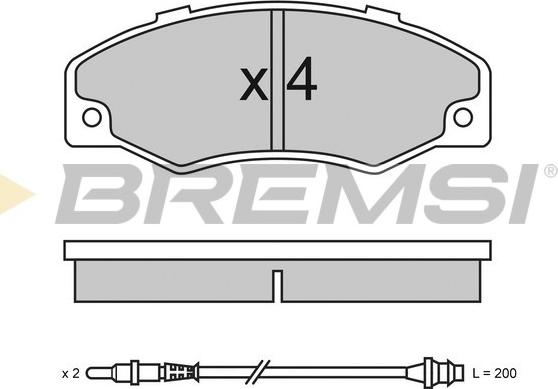 Bremsi BP2320 - Гальмівні колодки, дискові гальма autocars.com.ua