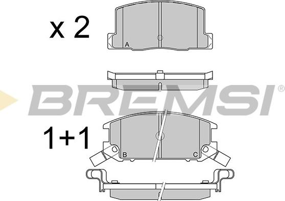 Bremsi BP2325 - Гальмівні колодки, дискові гальма autocars.com.ua