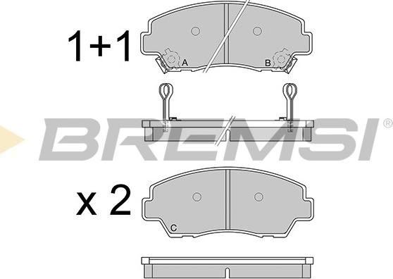 Bremsi BP2326 - Гальмівні колодки, дискові гальма autocars.com.ua