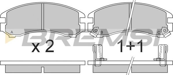 Bremsi BP2332 - Тормозные колодки, дисковые, комплект autodnr.net