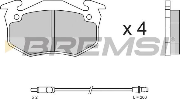 Bremsi BP2334 - Гальмівні колодки, дискові гальма autocars.com.ua