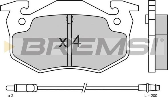 Bremsi BP2338 - Гальмівні колодки, дискові гальма autocars.com.ua