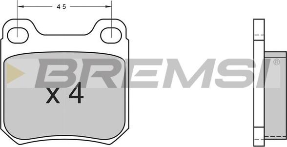 Bremsi BP2368 - Тормозные колодки зад. Opel Vectra B-Omega B 94-03 ATE autocars.com.ua