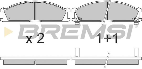 Bremsi BP2370 - Гальмівні колодки, дискові гальма autocars.com.ua