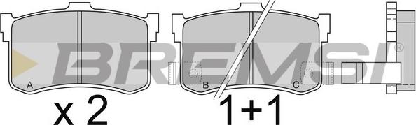 Bremsi BP2372 - Гальмівні колодки, дискові гальма autocars.com.ua