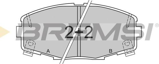 Bremsi BP2378 - Гальмівні колодки, дискові гальма autocars.com.ua