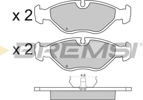 Bremsi BP2380 - Гальмівні колодки, дискові гальма autocars.com.ua