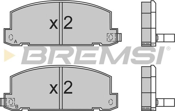 Bremsi BP2400 - Гальмівні колодки, дискові гальма autocars.com.ua