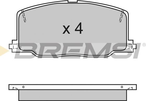 Bremsi BP2411 - Гальмівні колодки, дискові гальма autocars.com.ua