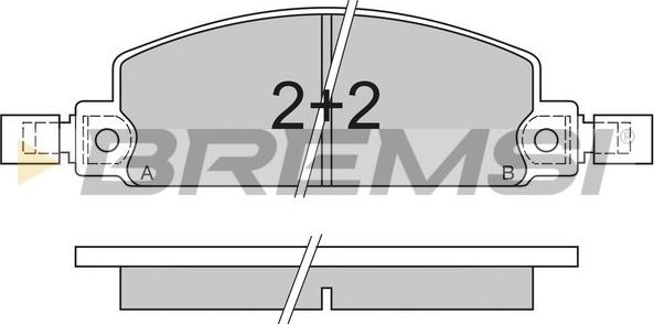 Bremsi BP2413 - Тормозные колодки, дисковые, комплект autodnr.net