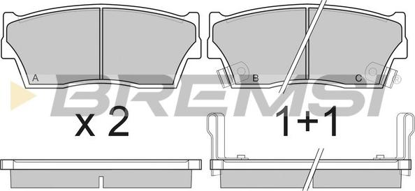 Bremsi BP2419 - Гальмівні колодки, дискові гальма autocars.com.ua