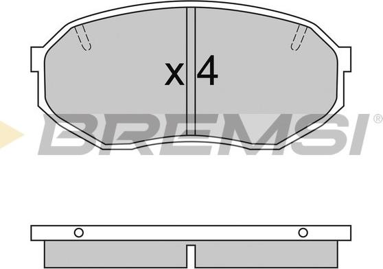 Bremsi BP2421 - Гальмівні колодки, дискові гальма autocars.com.ua