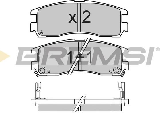 Bremsi BP2428 - Гальмівні колодки, дискові гальма autocars.com.ua