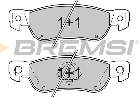 Bremsi BP2436 - Гальмівні колодки, дискові гальма autocars.com.ua