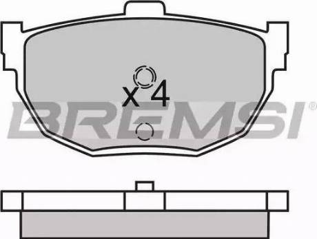 Bremsi BP2447 - Гальмівні колодки, дискові гальма autocars.com.ua