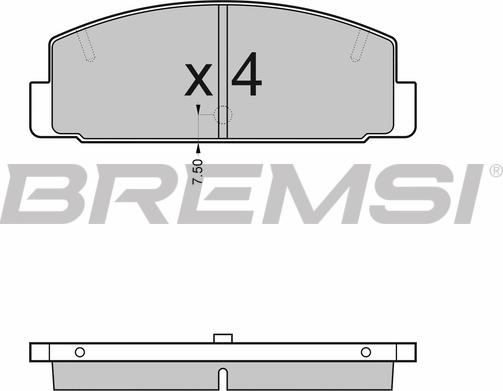 Bremsi BP2448 - Тормозные колодки, дисковые, комплект autodnr.net