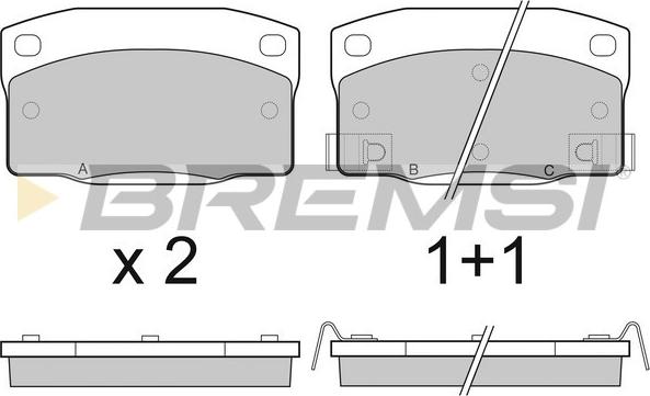 Bremsi BP2450 - Гальмівні колодки, дискові гальма autocars.com.ua