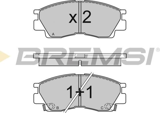 Bremsi BP2453 - Гальмівні колодки, дискові гальма autocars.com.ua