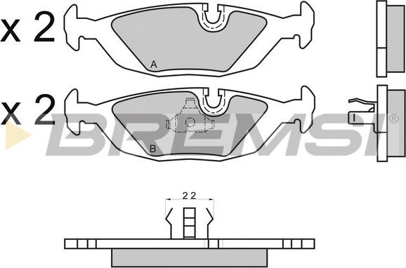 Bremsi BP2456 - Гальмівні колодки, дискові гальма autocars.com.ua