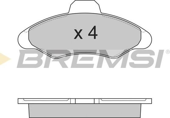 Bremsi BP2462 - Тормозные колодки, дисковые, комплект autodnr.net