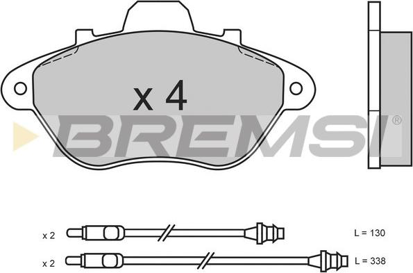 Bremsi BP2465 - Гальмівні колодки, дискові гальма autocars.com.ua