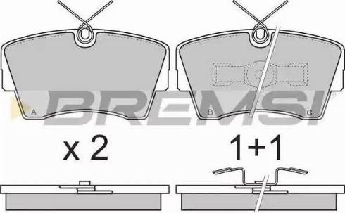 Bremsi BP2472 - Гальмівні колодки, дискові гальма autocars.com.ua