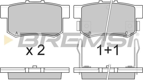 Bremsi BP2483 - Гальмівні колодки, дискові гальма autocars.com.ua