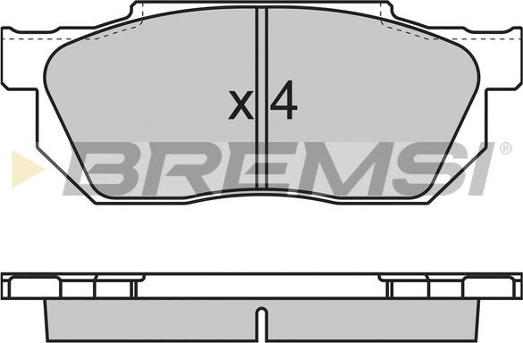 Bremsi BP2501 - Тормозные колодки, дисковые, комплект autodnr.net
