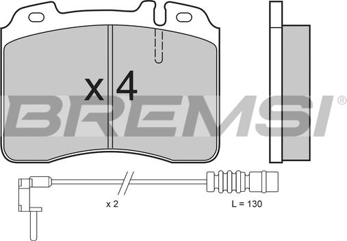 Bremsi BP2506 - Тормозные колодки, дисковые, комплект autodnr.net