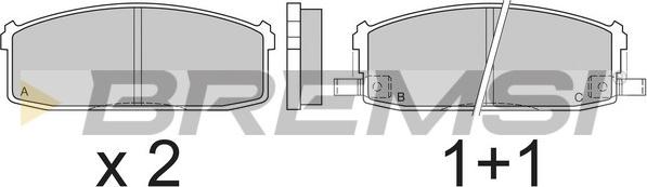 Bremsi BP2510 - Тормозные колодки, дисковые, комплект autodnr.net