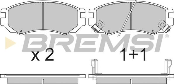 Bremsi BP2512 - Тормозные колодки, дисковые, комплект autodnr.net