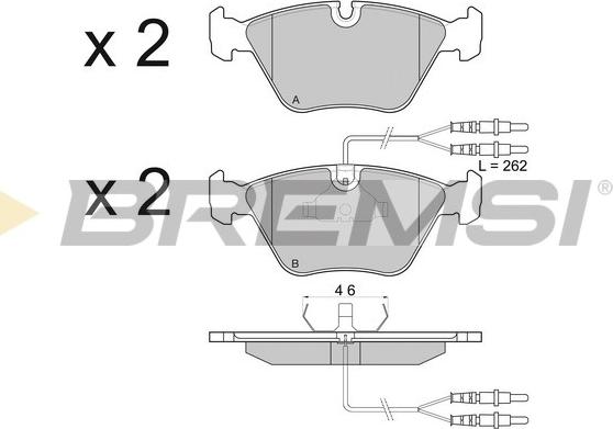 Bremsi BP2523 - Гальмівні колодки, дискові гальма autocars.com.ua