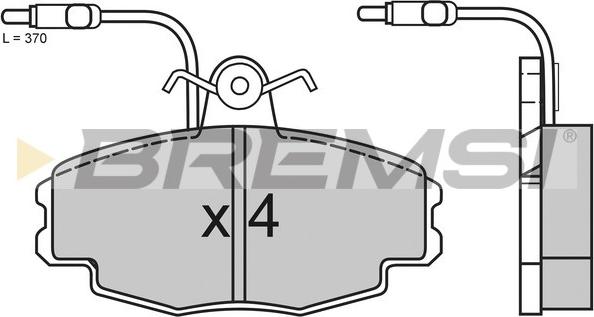 Bremsi BP2528 - Гальмівні колодки, дискові гальма autocars.com.ua