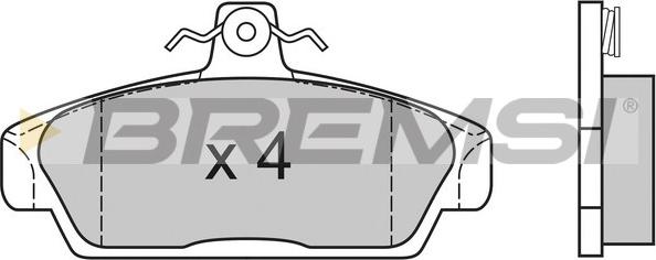 Bremsi BP2529 - Тормозные колодки, дисковые, комплект autodnr.net