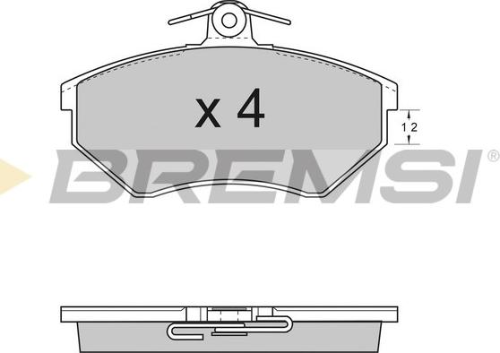Bremsi BP2531 - Тормозные колодки перед. Caddy II-Golf IV 91-06 TRW autocars.com.ua