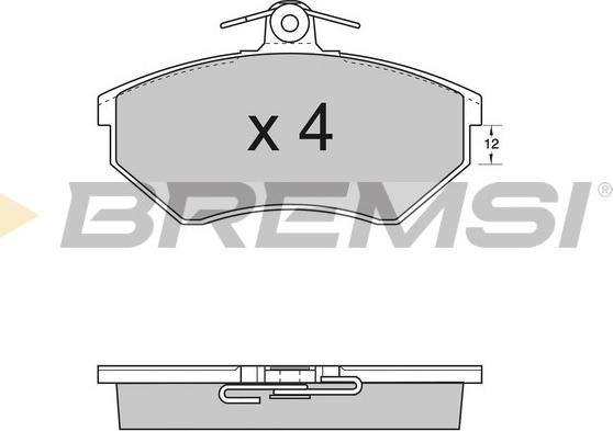 Bremsi BP2532 - Тормозные колодки перед Caddy II 9.96-Passat B4-Audi 80 autocars.com.ua