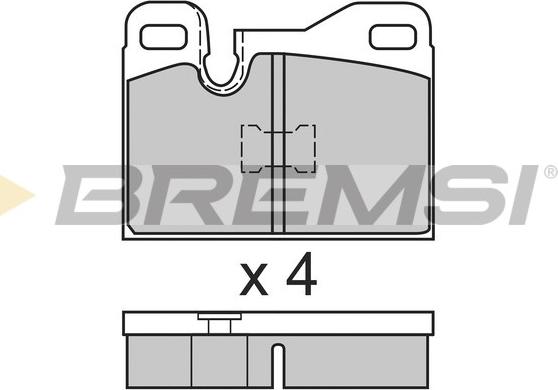 Bremsi BP2555 - Гальмівні колодки, дискові гальма autocars.com.ua