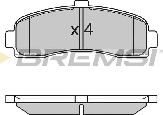 Bremsi BP2563 - Гальмівні колодки, дискові гальма autocars.com.ua