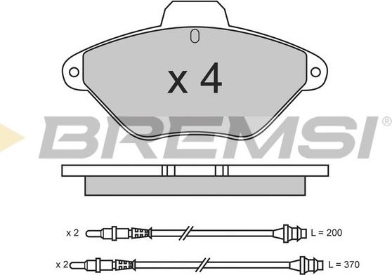 Bremsi BP2564 - Гальмівні колодки, дискові гальма autocars.com.ua