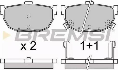 Bremsi BP2570 - Гальмівні колодки, дискові гальма autocars.com.ua