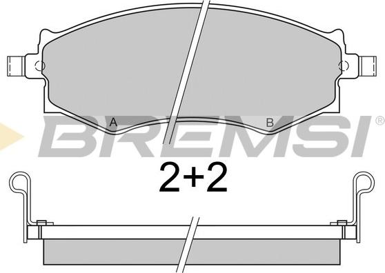 Bremsi BP2572 - Гальмівні колодки, дискові гальма autocars.com.ua
