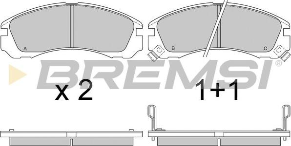 Bremsi BP2573 - Тормозные колодки, дисковые, комплект autodnr.net